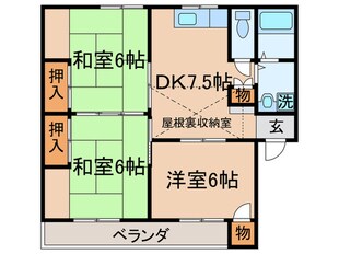 上の原ハイツの物件間取画像